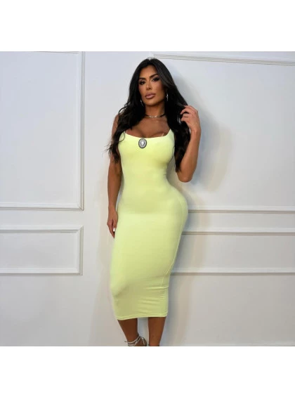 Vestido midi Chocolate Doce Mariah Verde