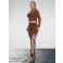 Conjunto Chocolate Doce Tricot Marrom