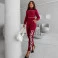 Conjunto Chocolate Doce Tricot Vermelho