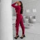 Conjunto Chocolate Doce Tricot Vermelho