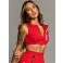 CROPPED LARA BABY POWER CHOCOLATE DOCE VERMELHO