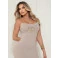 Vestido Midi Chocolate Doce Hibisco Nude