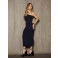 Vestido Chocolate Doce Midi Tomara Que Cai Margo Preto