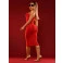Vestido Chocolate Doce Abigail Midi Vermelho