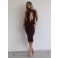 Vestido Chocolate Doce Brivah Marrom