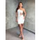Vestido Chocolate Doce Curto Off White