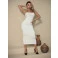 Vestido Chocolate Doce Essenza Off White