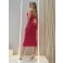 Vestido Chocolate Doce Midi Hibisco Pink