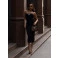 Vestido Chocolate Doce Midi Hibisco Preto