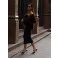 Vestido Chocolate Doce Midi Hibisco Preto