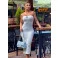 Vestido Chocolate Doce Midi Tomara Que Cai Margo Off White
