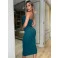 Vestido Chocolate Doce Midi Tomara Que Cai Margo Verde