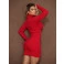 Vestido Chocolate Doce Tricot Bia Vermelho