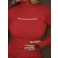 Vestido Chocolate Doce Tricot Bia Vermelho